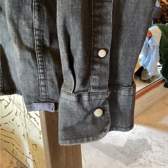 Flag & Anthem Shirt Mens XL Western Snap Button Long Sleeve Casual - Picture 10 of 12